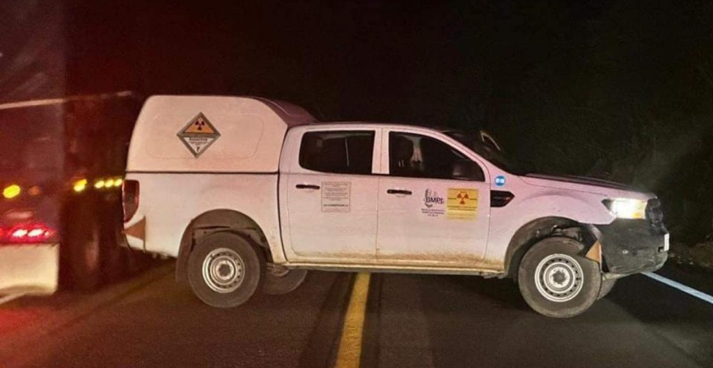 Hallan camioneta con fuente radiactiva en Chiapas