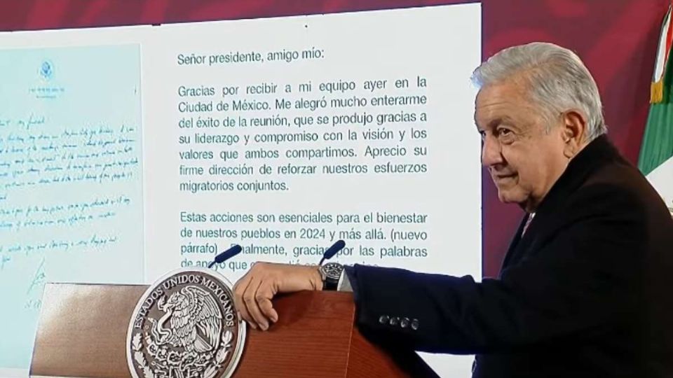El presidente de México, Andrés Manuel López Obrador, compartió detalles de una carta personal enviada por el presidente de los Estados Unidos, Joe Biden