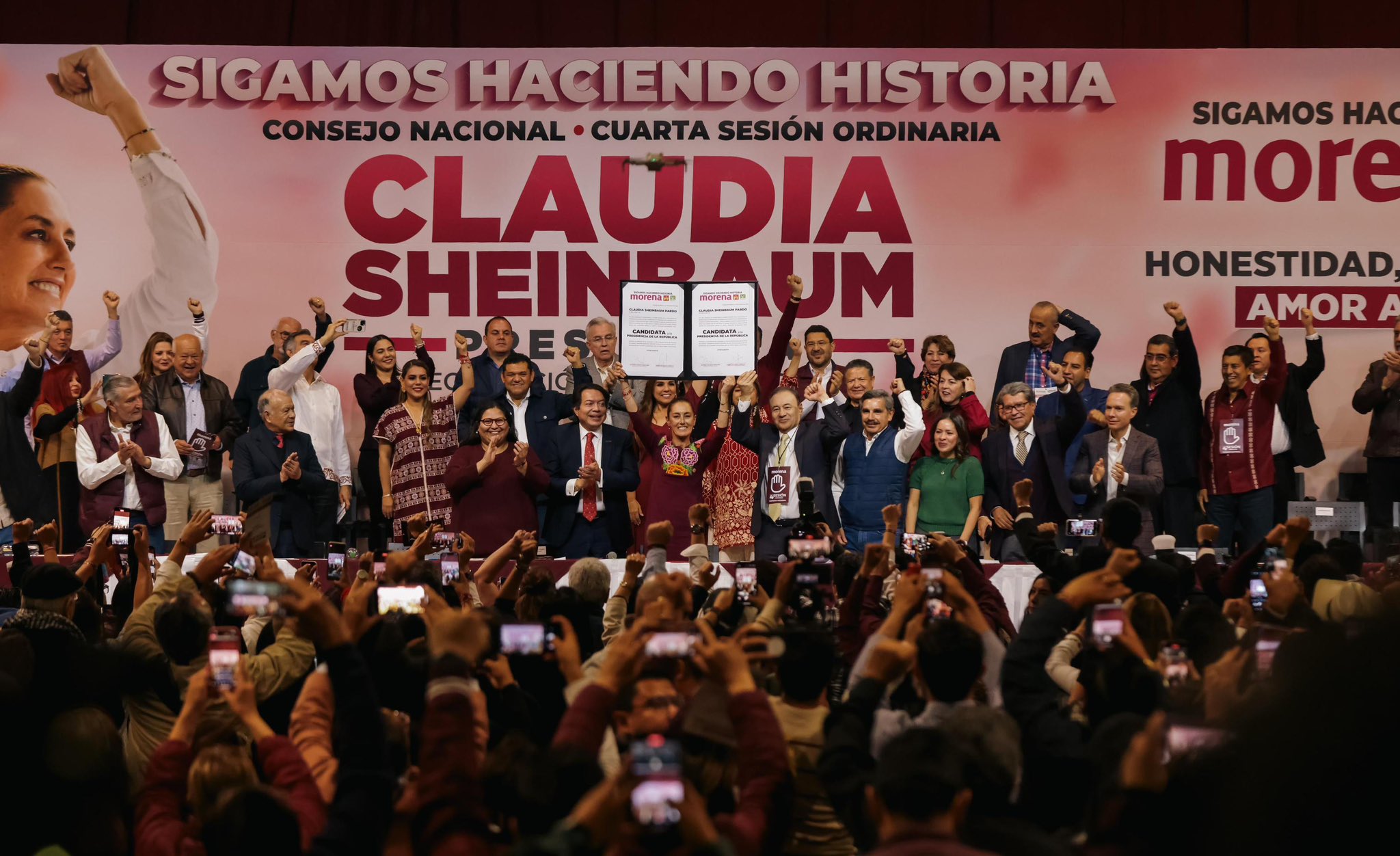 Nombran a Claudia Sheimbaum candidata de la coalición “Seguimos haciendo historia”