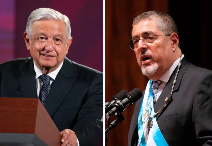 "Quiero felicitar de nuevo al pueblo de Guatemala porque ayer, aún con demora, se logró que tomara protesta como nuevo presidente Bernardo Arévalo", dijo AMLO.