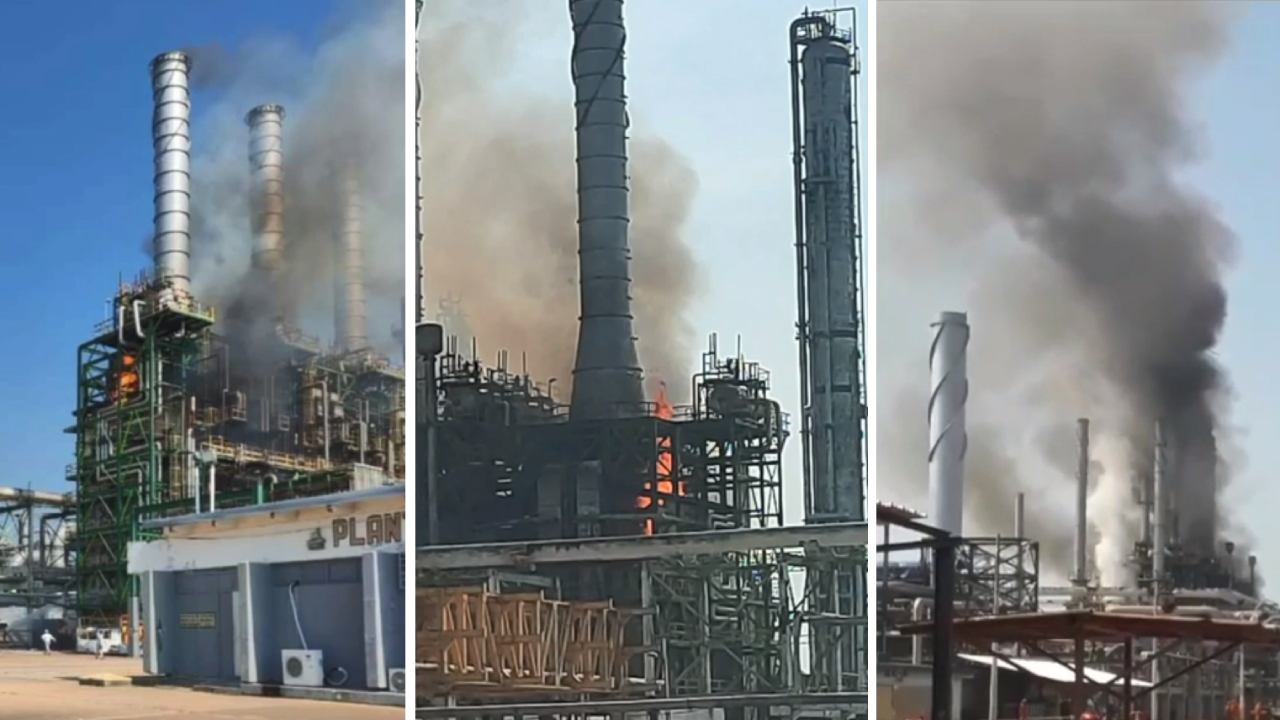 Incendio controlado en central petroquímica de Veracruz deja 5 heridos