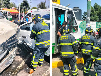 Carambola en Iztapalapa deja 11 heridos