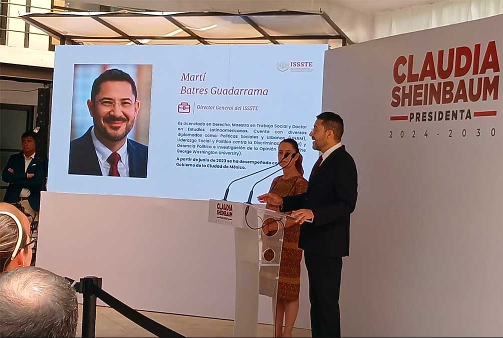 Claudia Sheinbaum anuncia a Martí Batres como nuevo director del Issste