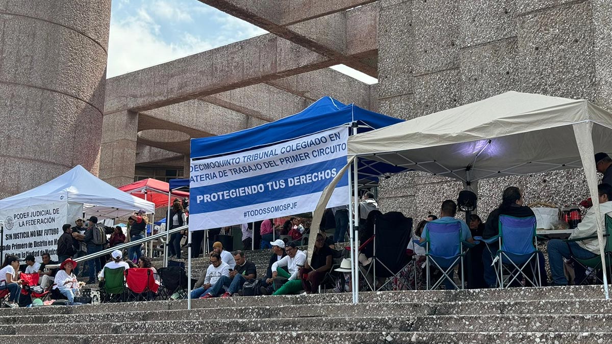 Trabajadores del Poder Judicial cumplen nueve días en paro