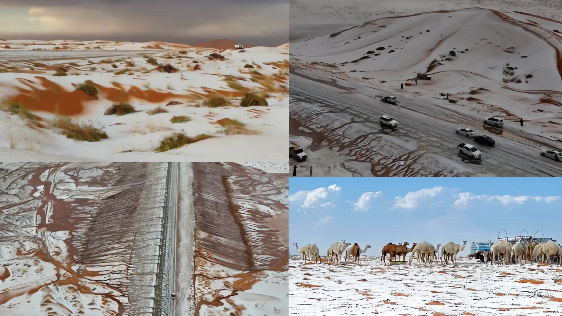 Neva en Arabia Saudita, se encienden alertas por cambio climático
