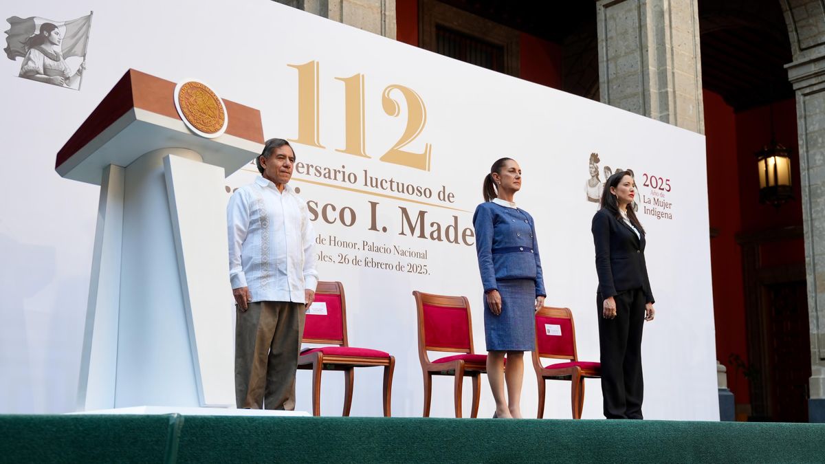 Claudia Sheinbaum encabeza ceremonia de 112 aniversario luctuoso de Francisco I. Madero